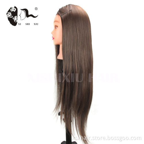 cheap hairdressing 100% human hair Female training doll head